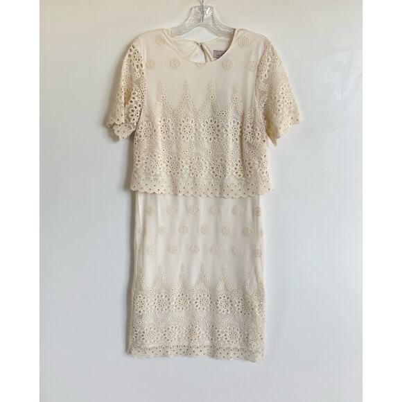 NWT Long Tall Sally Cream Lace Overlay Dress - Picture 5 of 10